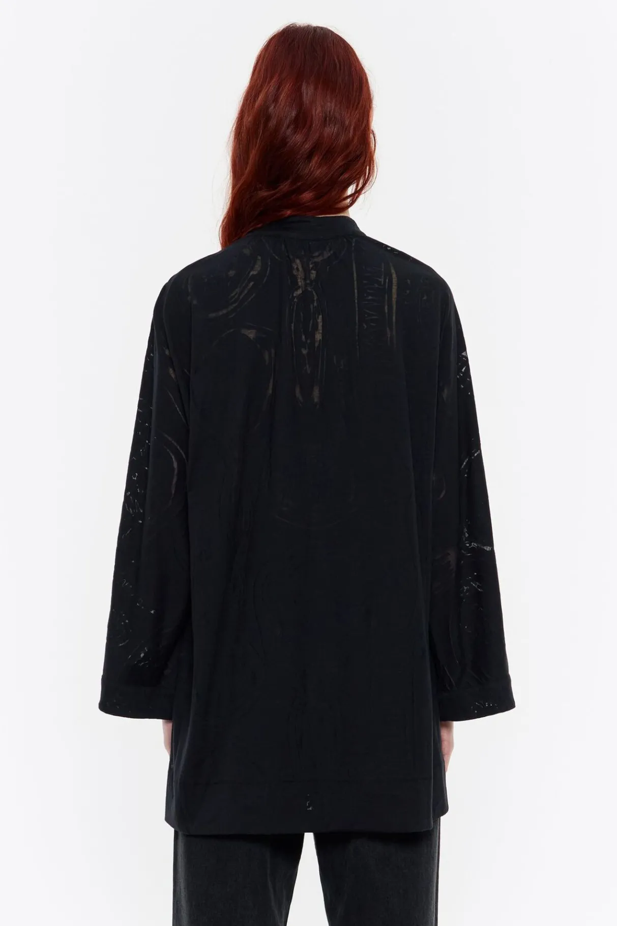 Mujer BIMBA Y LOLA Camisetas<Camiseta Larga Mirrors Devore Negra