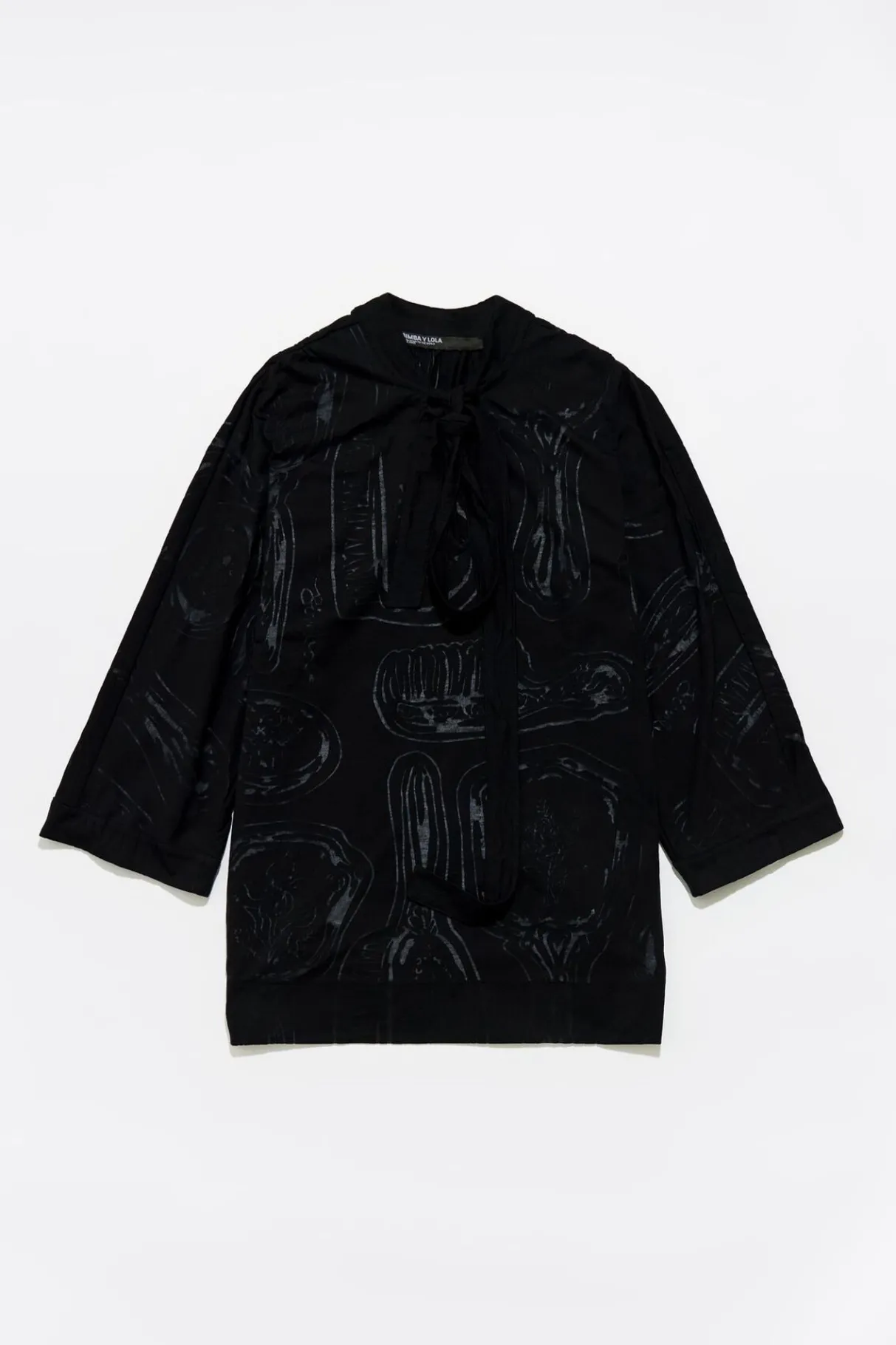 Mujer BIMBA Y LOLA Camisetas<Camiseta Larga Mirrors Devore Negra