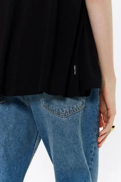 Mujer BIMBA Y LOLA Camisetas<Camiseta Larga Oversize Negra