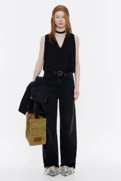 Mujer BIMBA Y LOLA Camisetas<Camiseta Linea A Negra