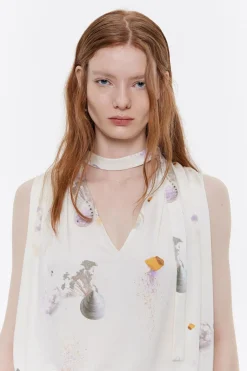 Mujer BIMBA Y LOLA Camisetas<Camiseta Linea A Waves Marfil