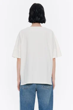 Mujer BIMBA Y LOLA Camisetas<Camiseta Logo Bordado Marfil