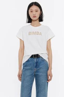 Mujer BIMBA Y LOLA Camisetas<Camiseta Logo Bordado Marfil