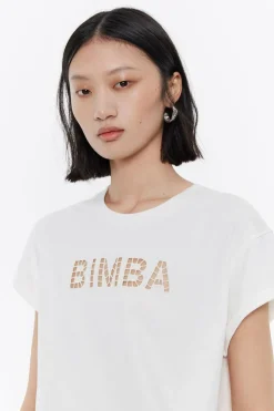 Mujer BIMBA Y LOLA Camisetas<Camiseta Logo Bordado Marfil