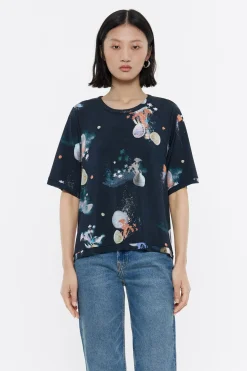 Mujer BIMBA Y LOLA Camisetas<Camiseta Nudo Waves Antracita