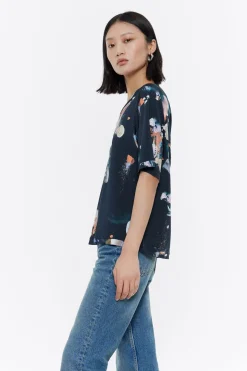 Mujer BIMBA Y LOLA Camisetas<Camiseta Nudo Waves Antracita