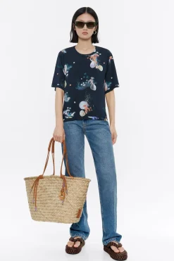 Mujer BIMBA Y LOLA Camisetas<Camiseta Nudo Waves Antracita