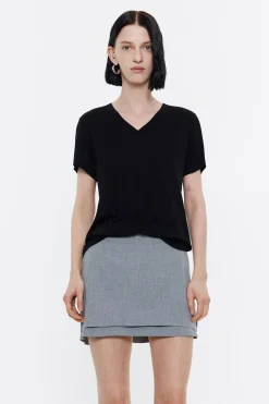 Mujer BIMBA Y LOLA Camisetas<Camiseta Recta Negra