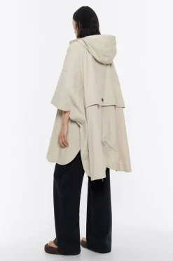 Mujer BIMBA Y LOLA Gabardinas Y Chaquetas<Capa Oversize Algodon Piedra