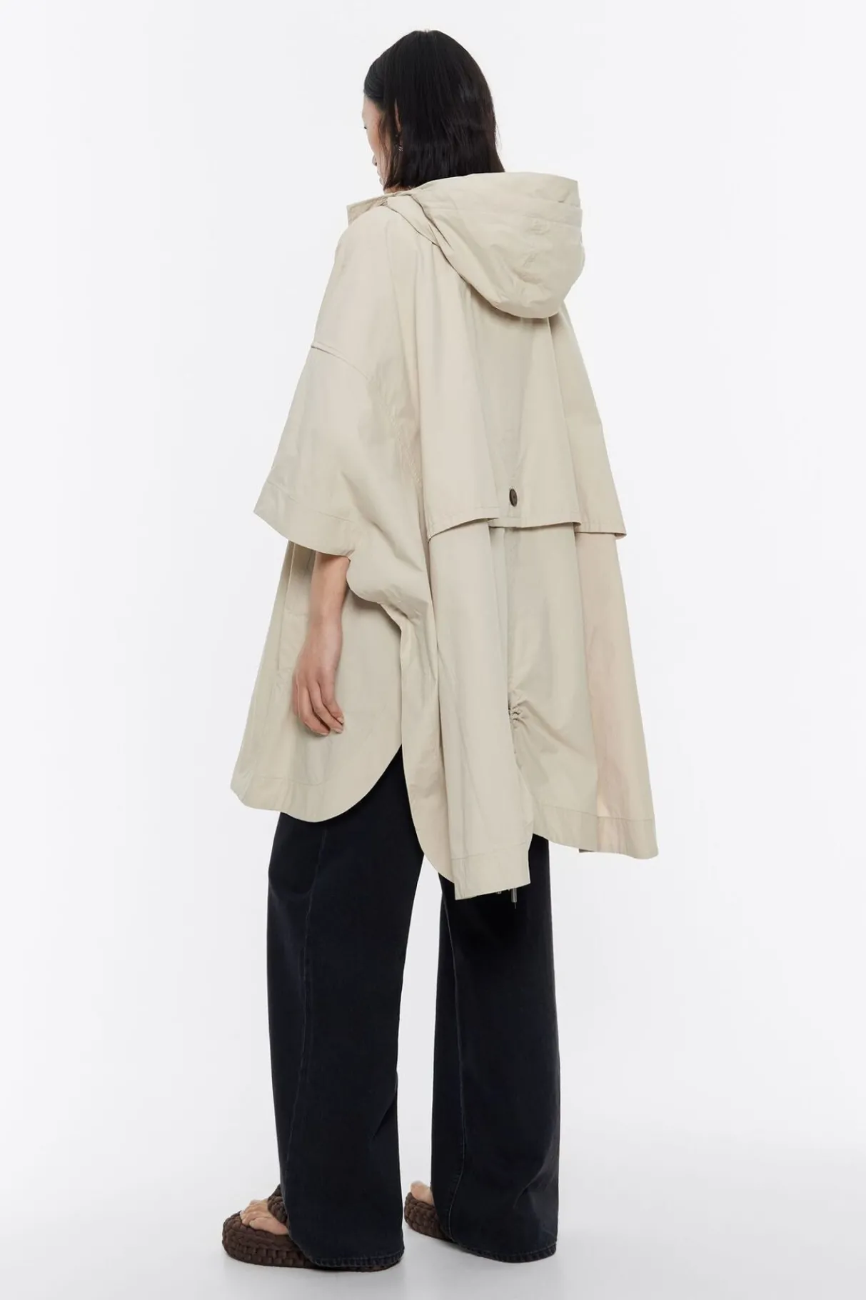 Mujer BIMBA Y LOLA Gabardinas Y Chaquetas<Capa Oversize Algodon Piedra