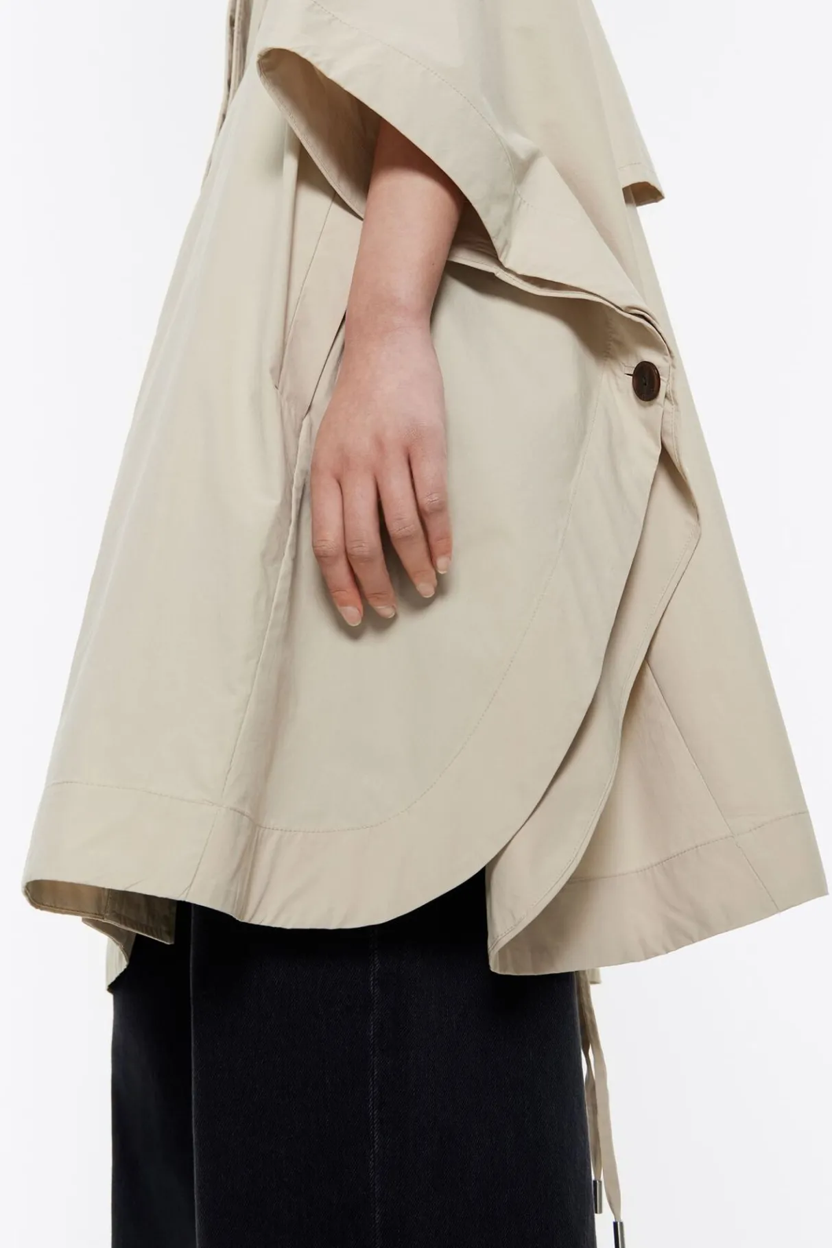 Mujer BIMBA Y LOLA Gabardinas Y Chaquetas<Capa Oversize Algodon Piedra