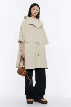 Mujer BIMBA Y LOLA Gabardinas Y Chaquetas<Capa Oversize Algodon Piedra