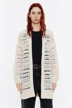 Mujer BIMBA Y LOLA Punto<Cardigan Desagujado Marfil