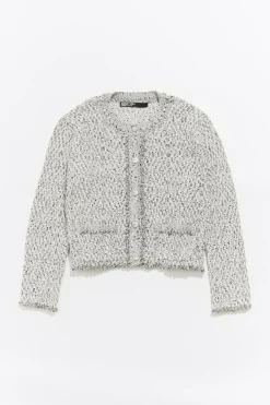 Mujer BIMBA Y LOLA Punto<Cardigan Recto Marfil