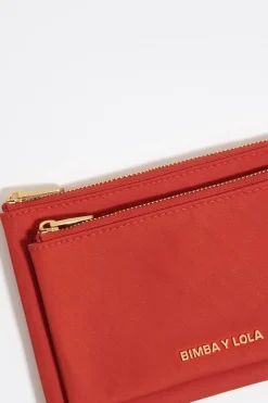 Mujer BIMBA Y LOLA Nylon<Cartera Doble Nylon Coral