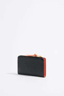Mujer BIMBA Y LOLA Carteras Y Monederos<Cartera Grabado Cocodrilo Negro