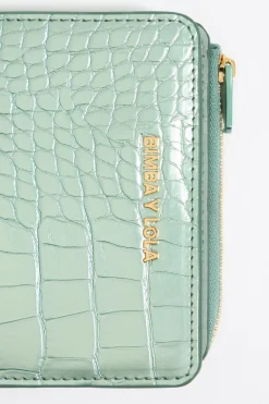 Mujer BIMBA Y LOLA Carteras Y Monederos<Cartera Grabado Cocodrilo Verde Claro