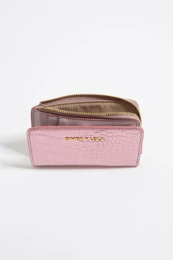 Mujer BIMBA Y LOLA Carteras Y Monederos<Cartera Grabado Cocodrilo Rosa Claro