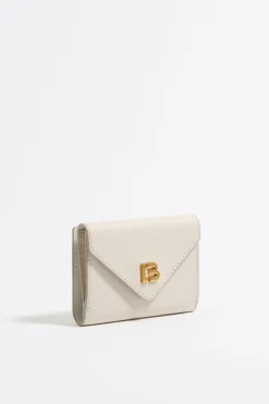Mujer BIMBA Y LOLA Piel<Cartera Solapa Piel Blanco Roto