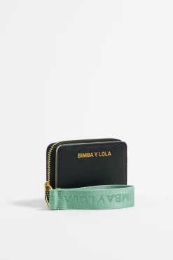 Mujer BIMBA Y LOLA Piel<Cartera Solapa Piel Negra