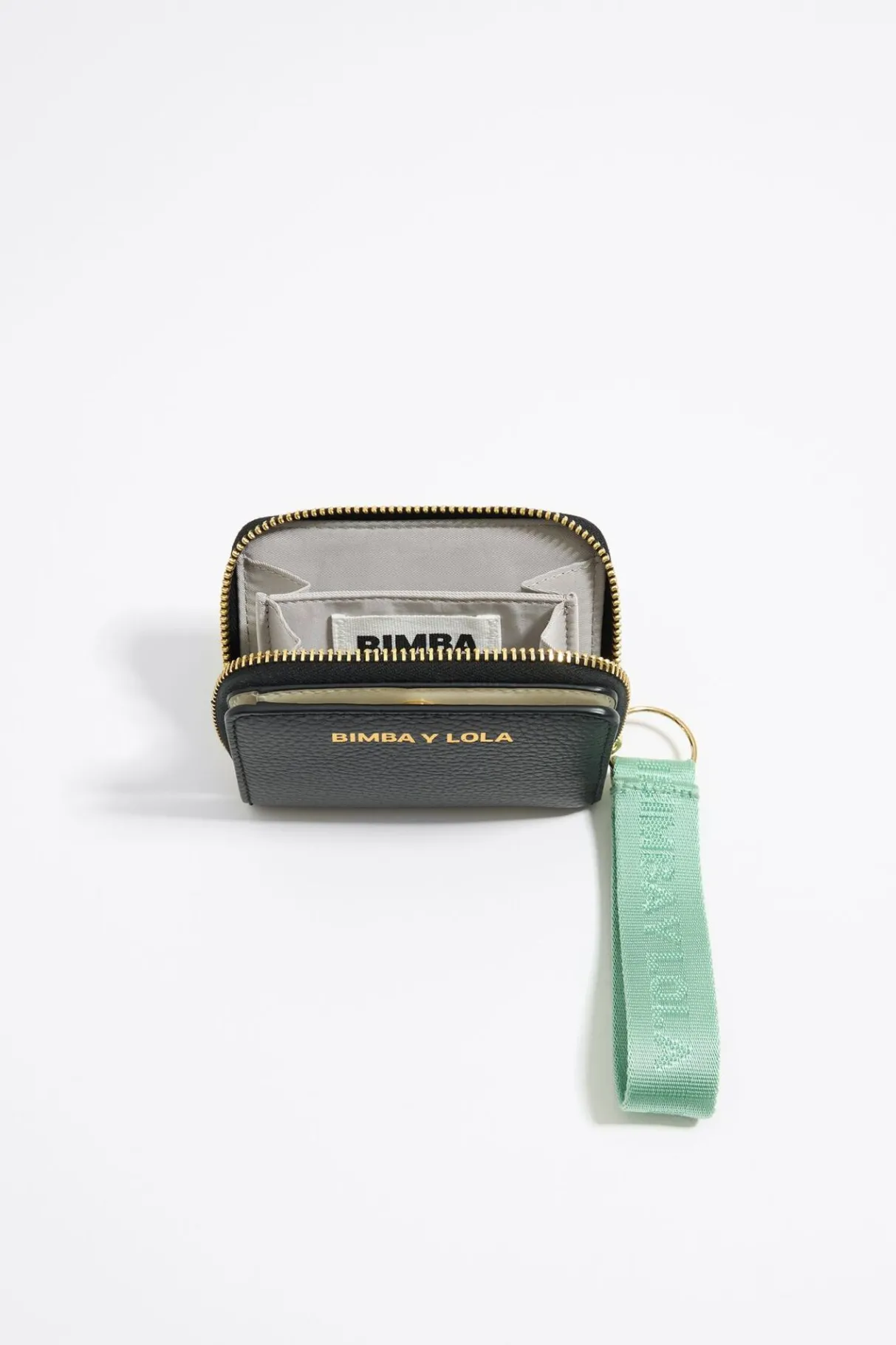 Mujer BIMBA Y LOLA Piel<Cartera Solapa Piel Negra