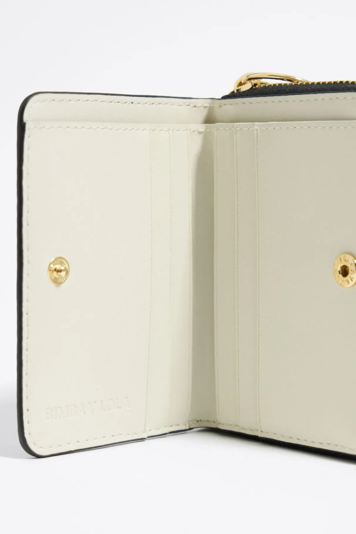 Mujer BIMBA Y LOLA Piel<Cartera Solapa Piel Negra