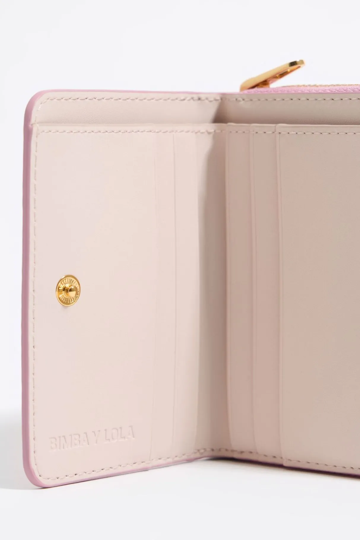 Mujer BIMBA Y LOLA Piel<Cartera Solapa Piel Rosa