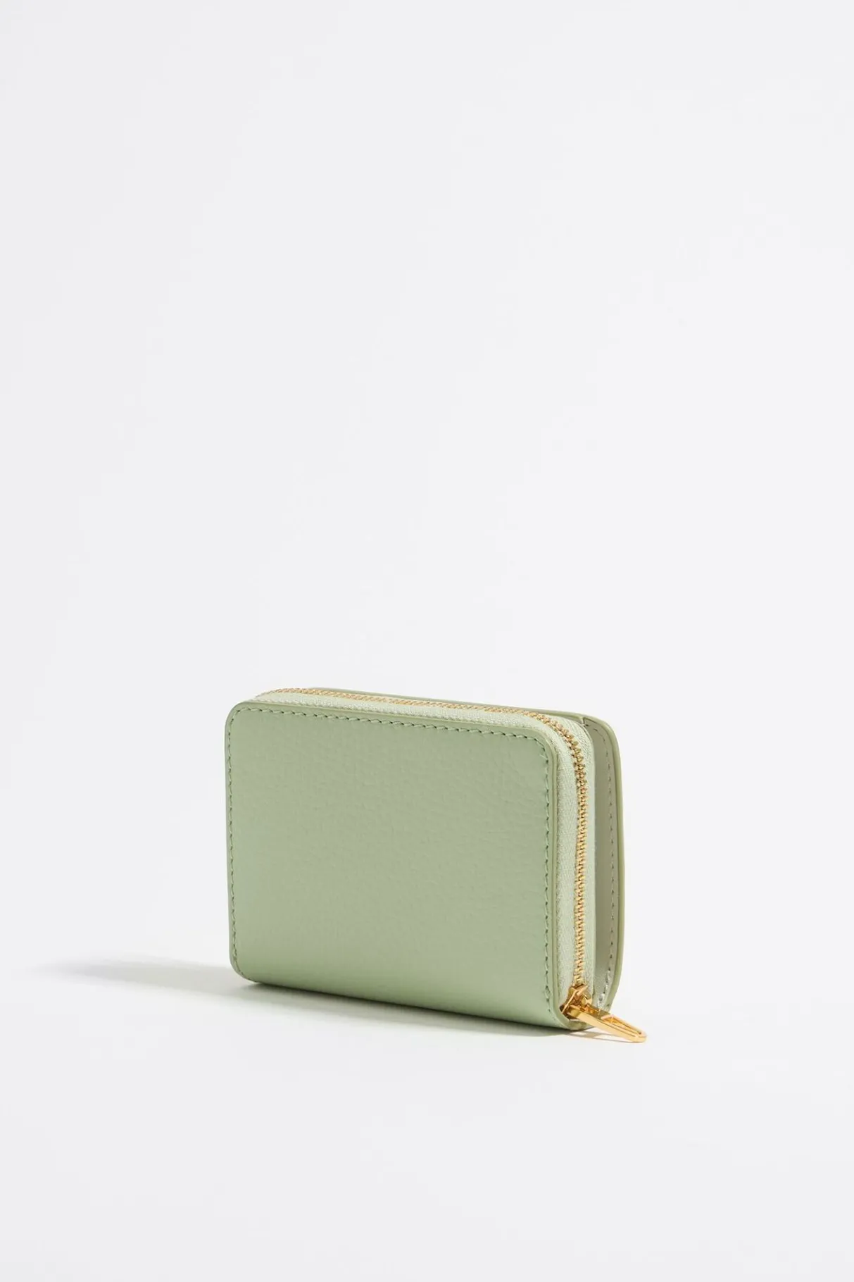 Mujer BIMBA Y LOLA Piel<Cartera Solapa Piel Verde Pastel