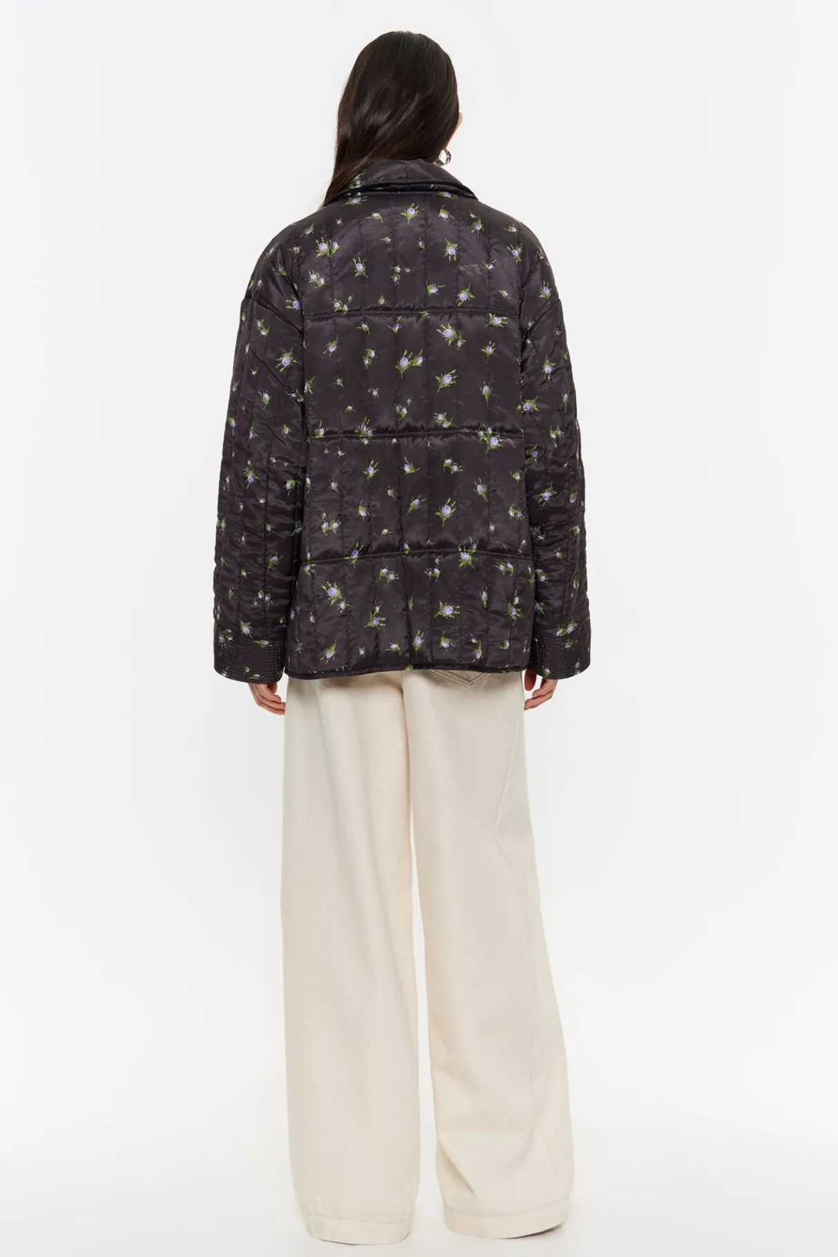 Mujer BIMBA Y LOLA Total Look<Cazadora Acolchada Flowers Negra