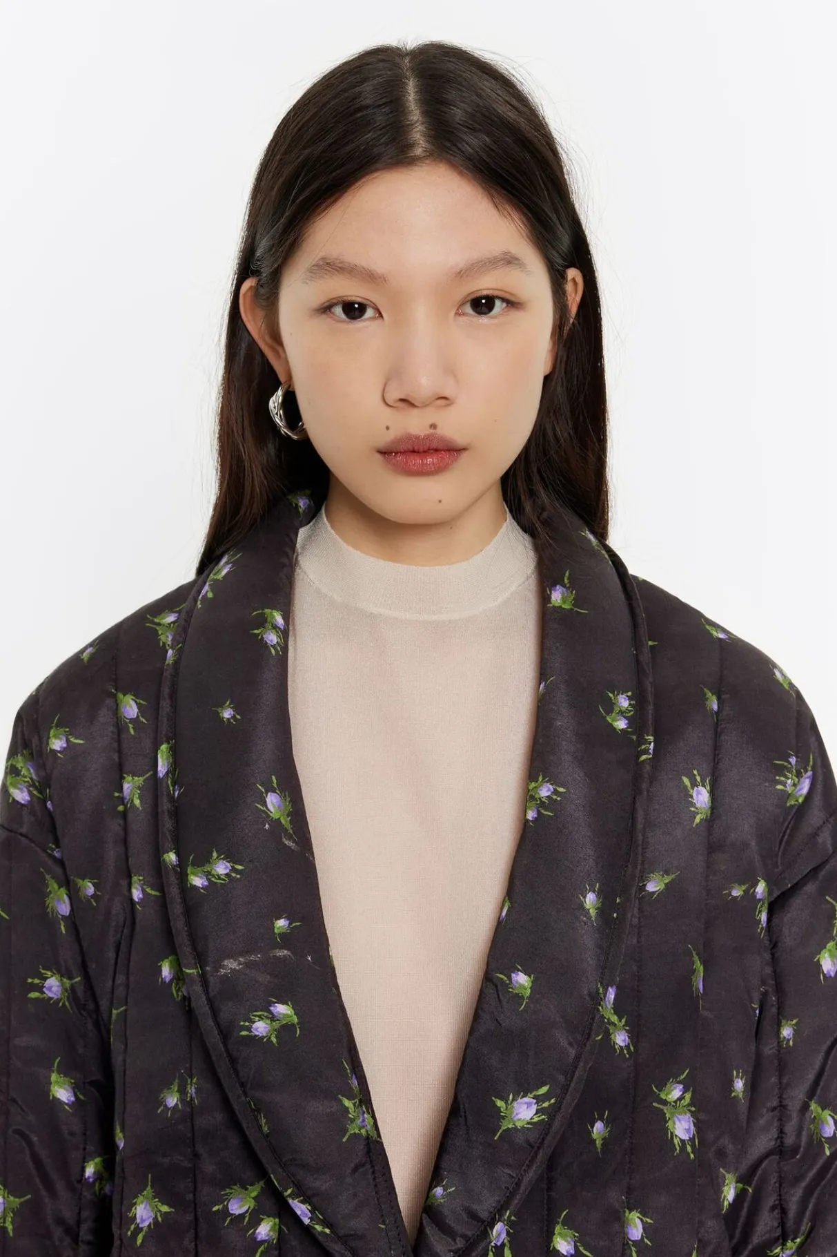 Mujer BIMBA Y LOLA Total Look<Cazadora Acolchada Flowers Negra