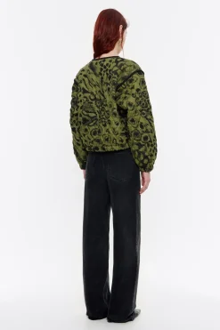 Mujer BIMBA Y LOLA Gabardinas Y Chaquetas<Cazadora Acolchada Lino Animal Mix Verde