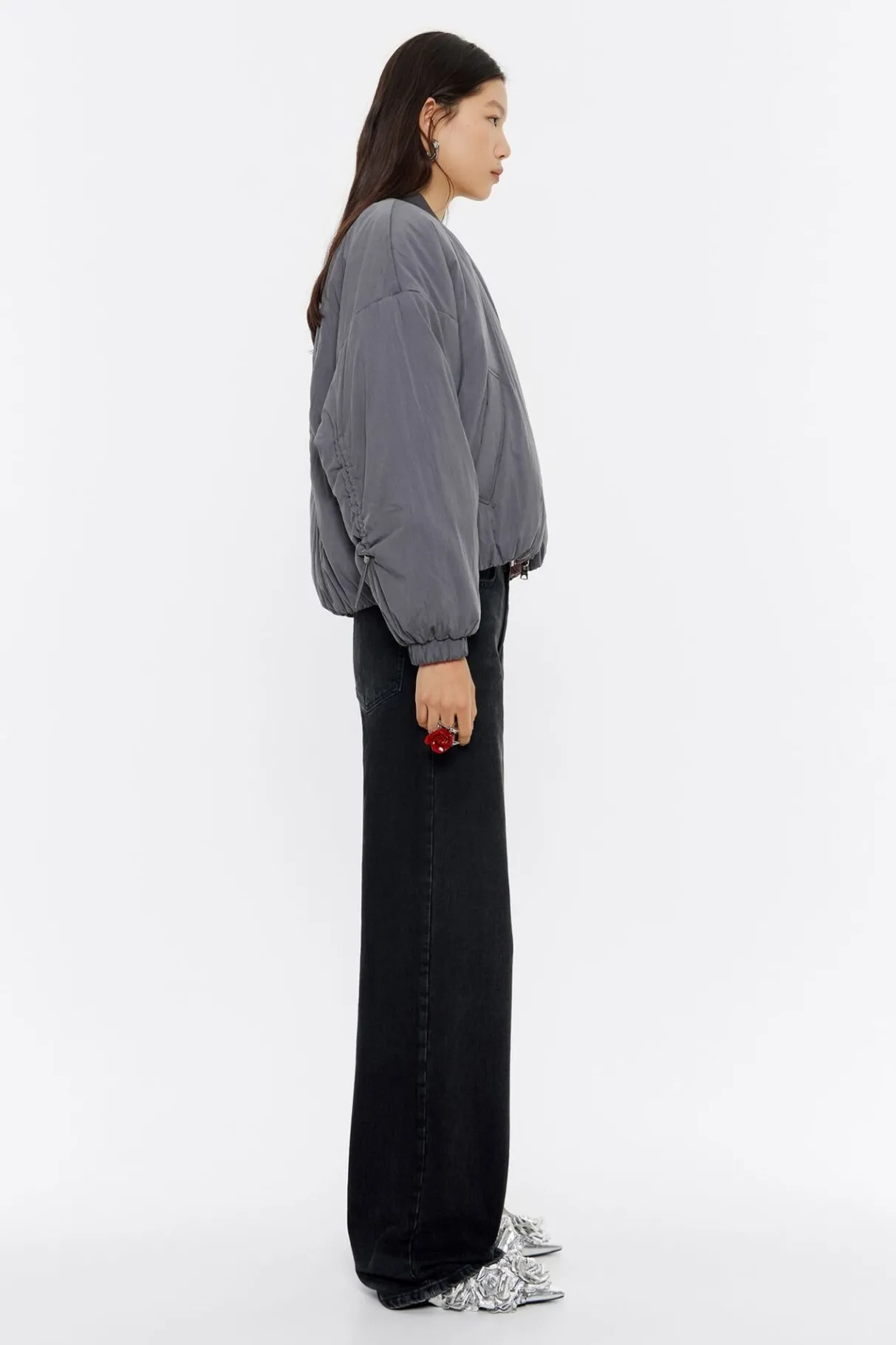 Mujer BIMBA Y LOLA Gabardinas Y Chaquetas<Cazadora Acolchada Reversible Gris