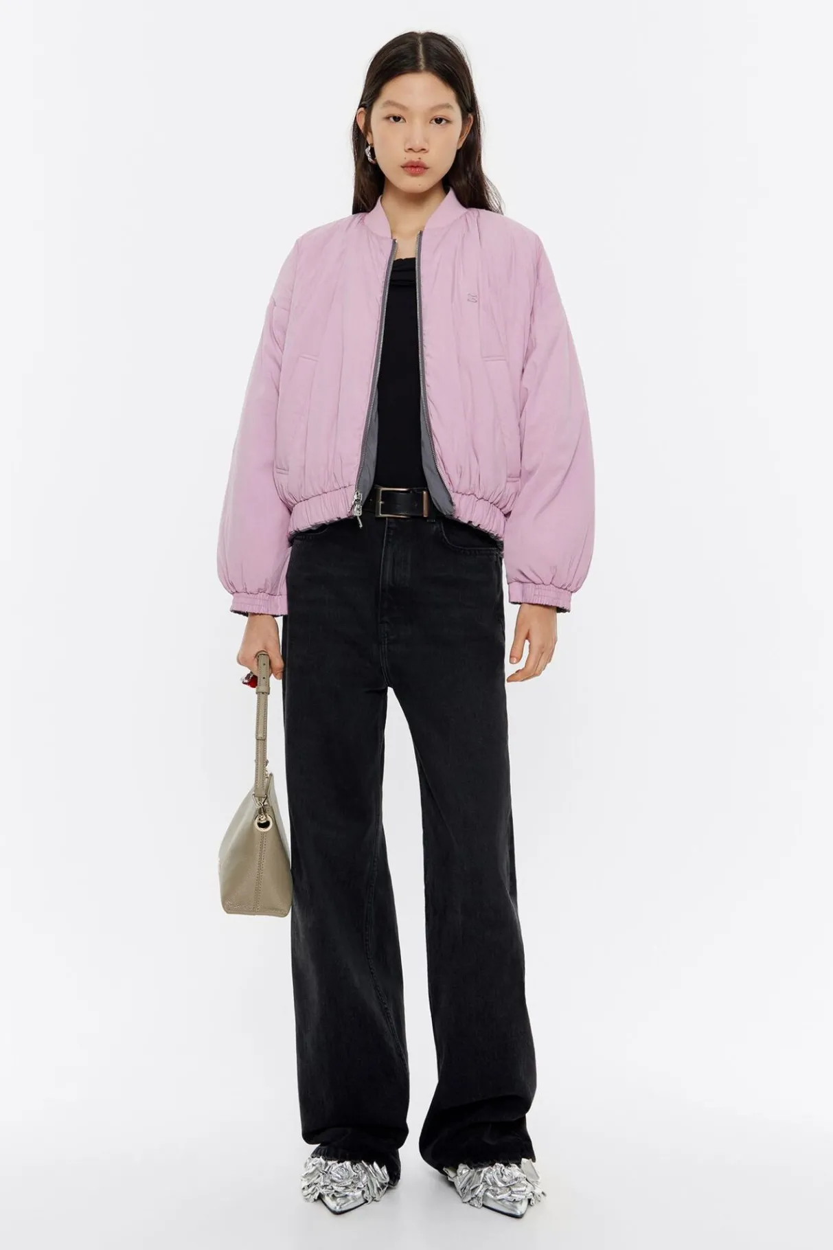 Mujer BIMBA Y LOLA Gabardinas Y Chaquetas<Cazadora Acolchada Reversible Gris