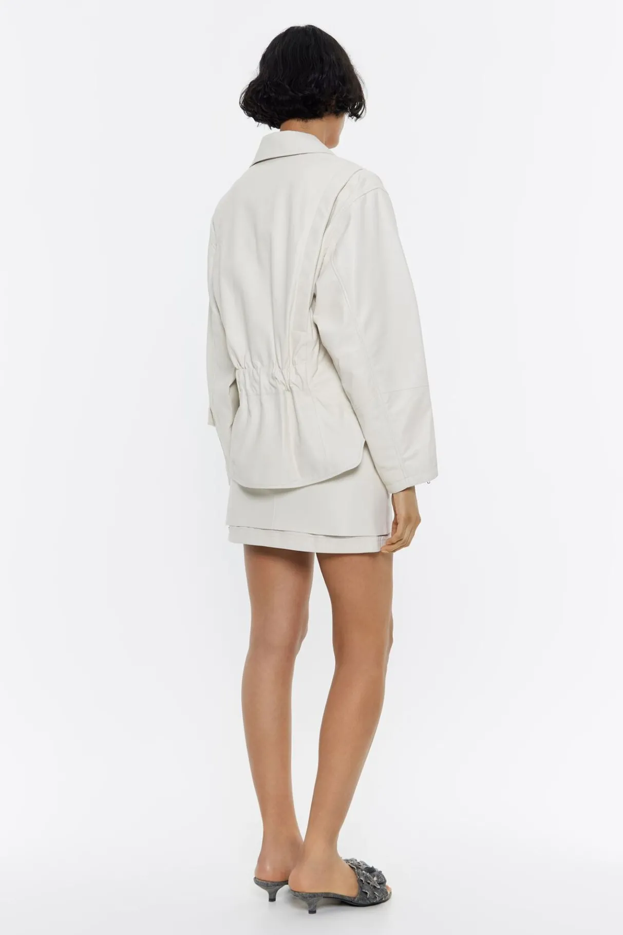 Mujer BIMBA Y LOLA Total Look<Cazadora Biker Piel Gris Hielo