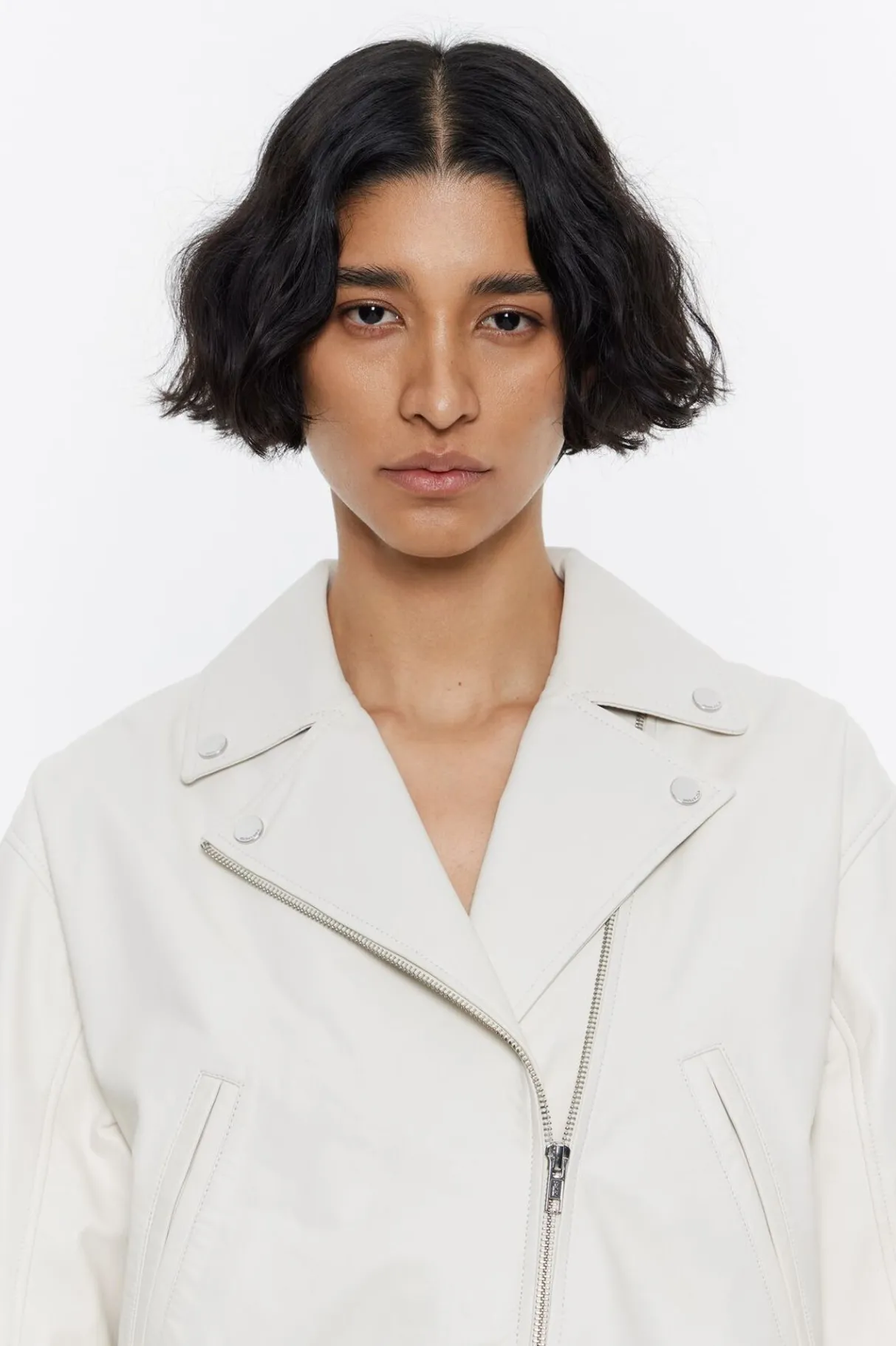 Mujer BIMBA Y LOLA Total Look<Cazadora Biker Piel Gris Hielo