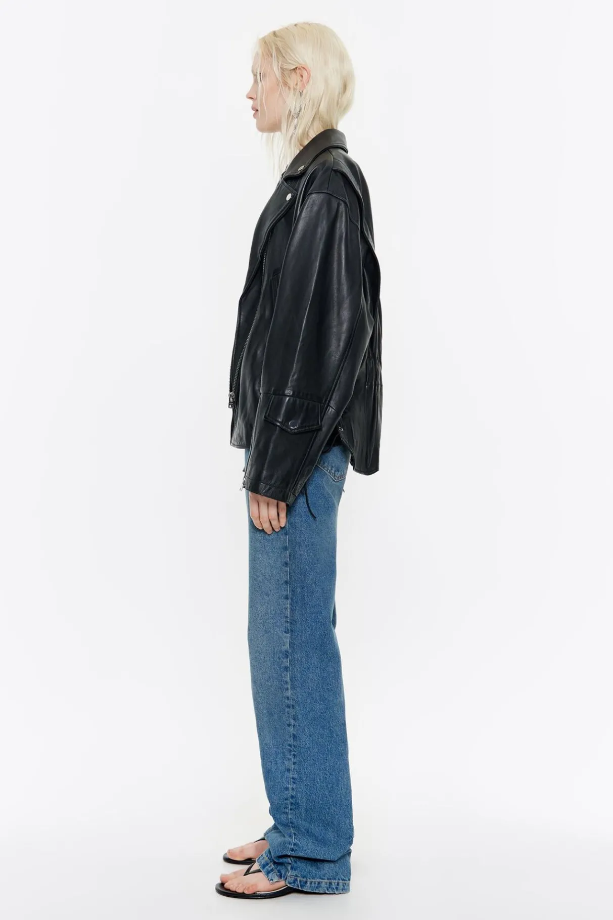 Mujer BIMBA Y LOLA Piel<Cazadora Biker Piel Negra