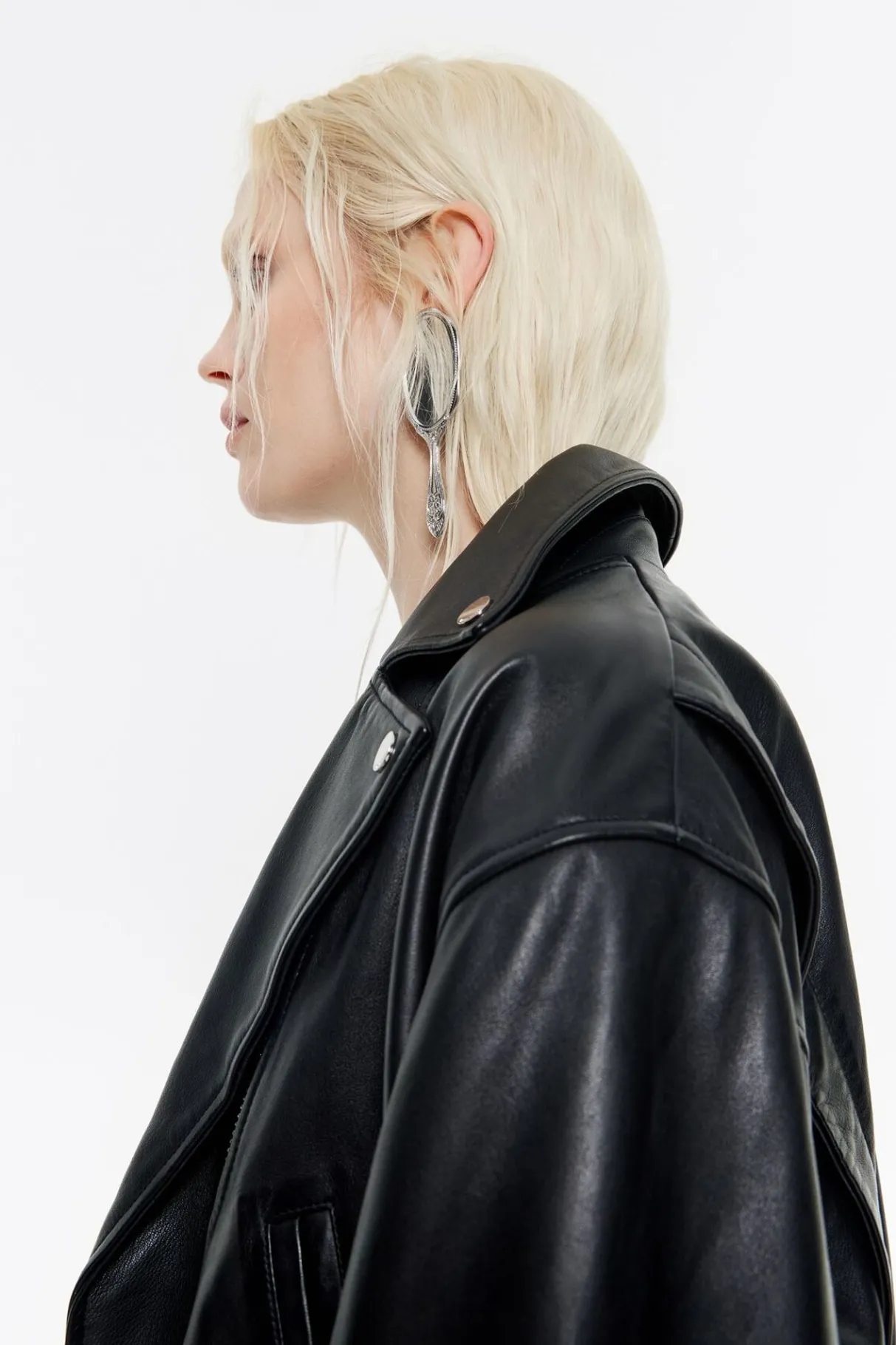 Mujer BIMBA Y LOLA Piel<Cazadora Biker Piel Negra