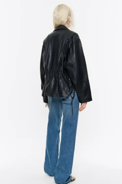 Mujer BIMBA Y LOLA Piel<Cazadora Biker Piel Negra