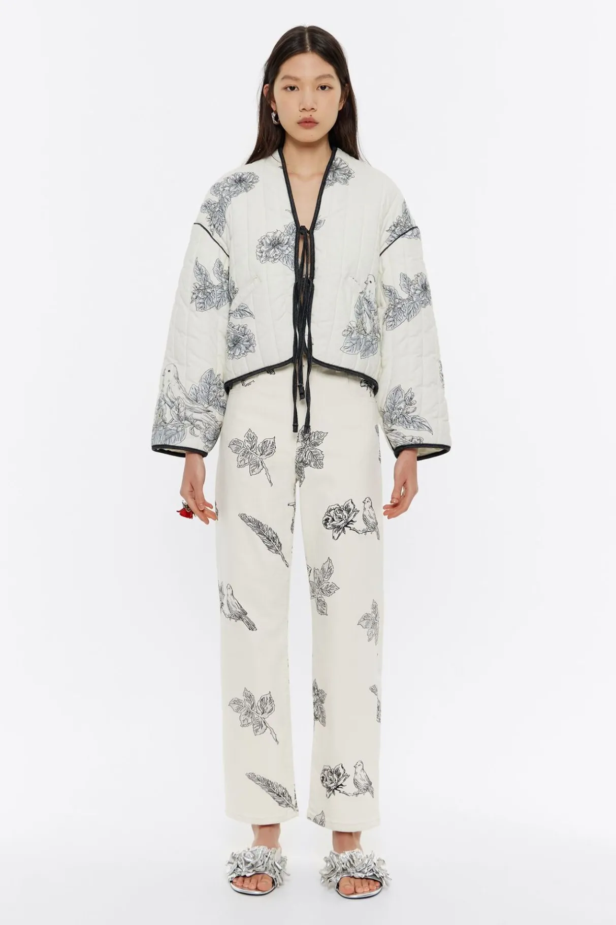 Mujer BIMBA Y LOLA Total Look<Cazadora Corta Acolchada Canary Pop Blanca