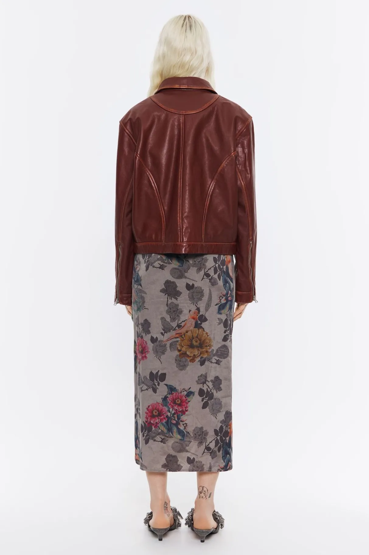 Mujer BIMBA Y LOLA Piel<Cazadora Corta Piel Marron