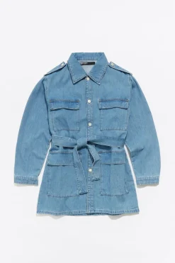 Mujer BIMBA Y LOLA Gabardinas Y Chaquetas<Cazadora Denim Larga Azul