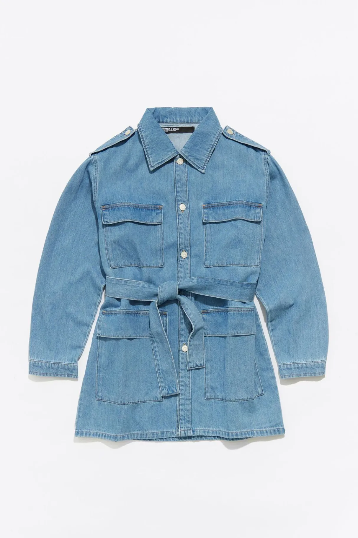 Mujer BIMBA Y LOLA Denim<Cazadora Denim Larga Azul