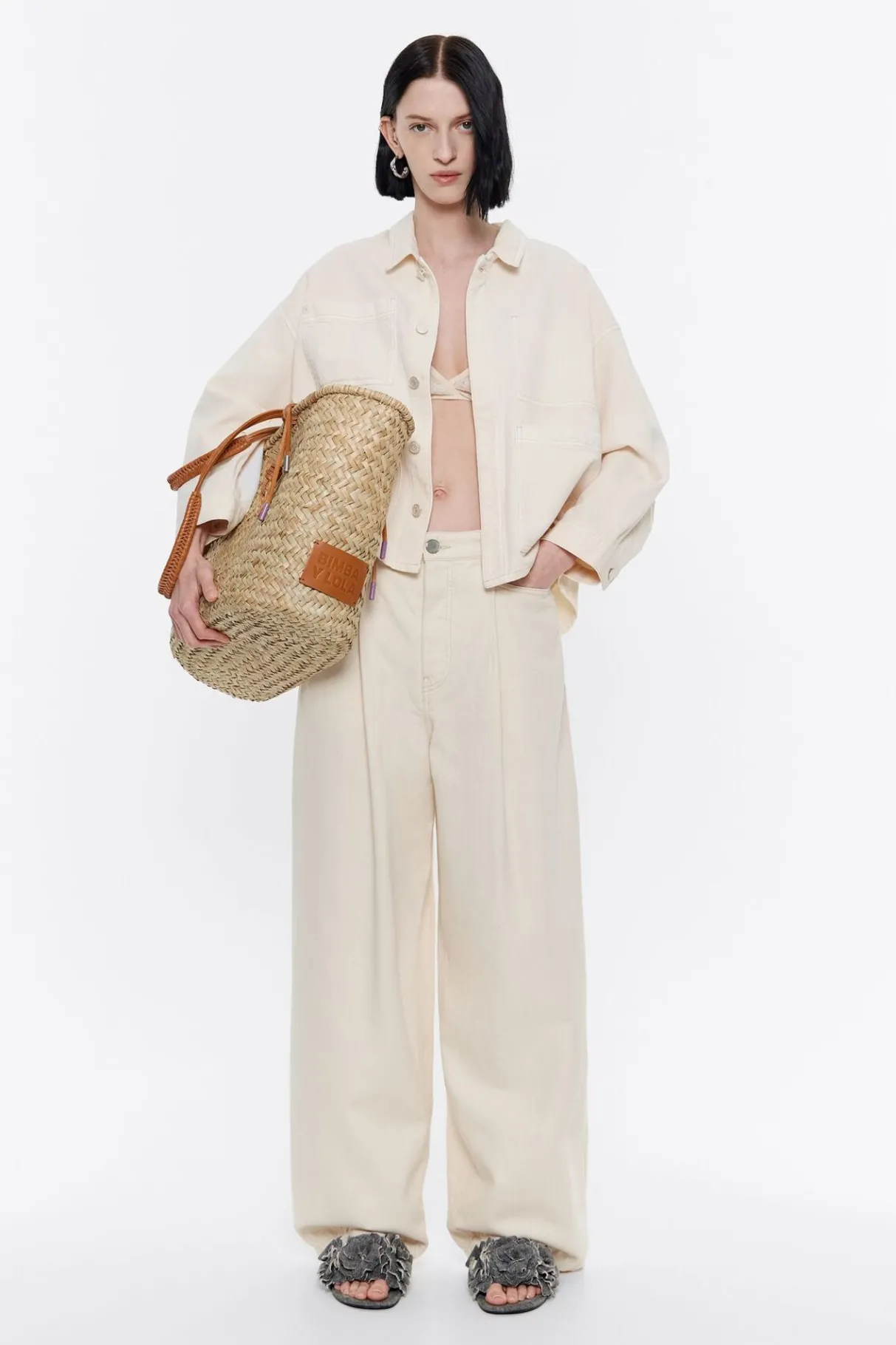 Mujer BIMBA Y LOLA Total Look<Cazadora Denim Recta Cruda