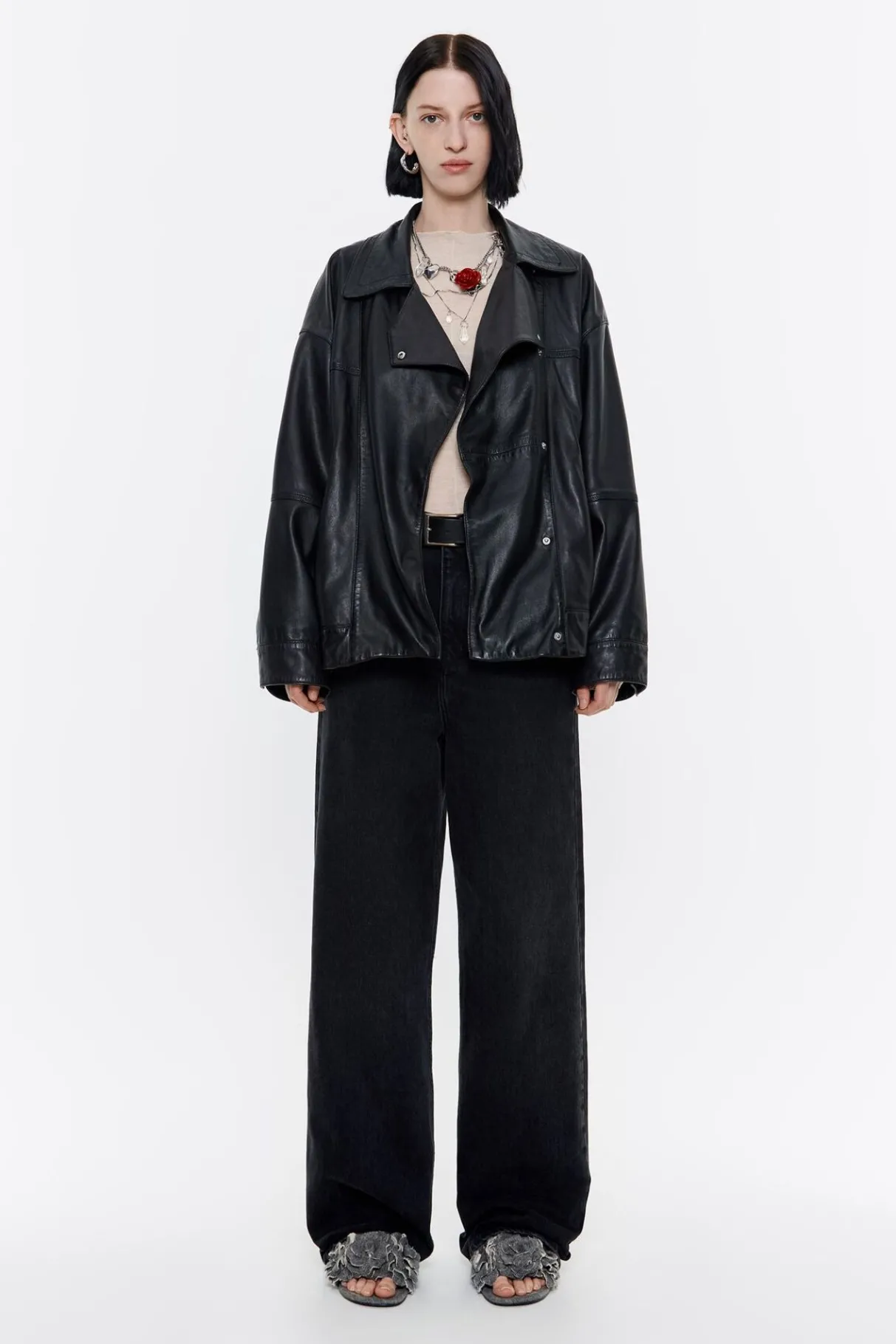 Mujer BIMBA Y LOLA Piel<Cazadora Piel Negra