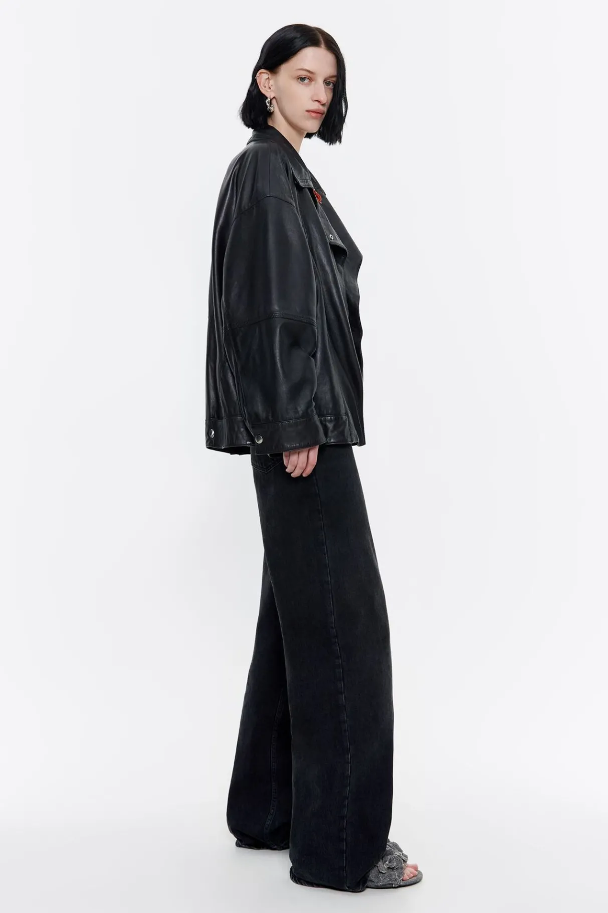 Mujer BIMBA Y LOLA Piel<Cazadora Piel Negra