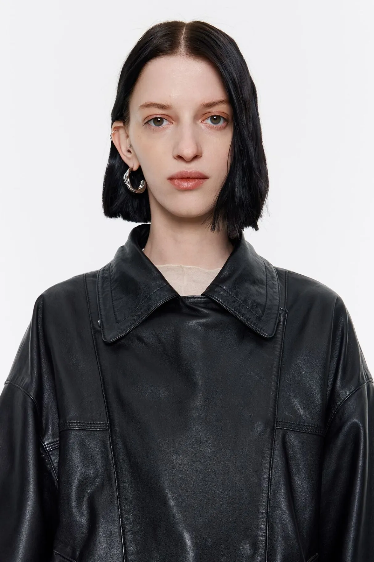 Mujer BIMBA Y LOLA Piel<Cazadora Piel Negra