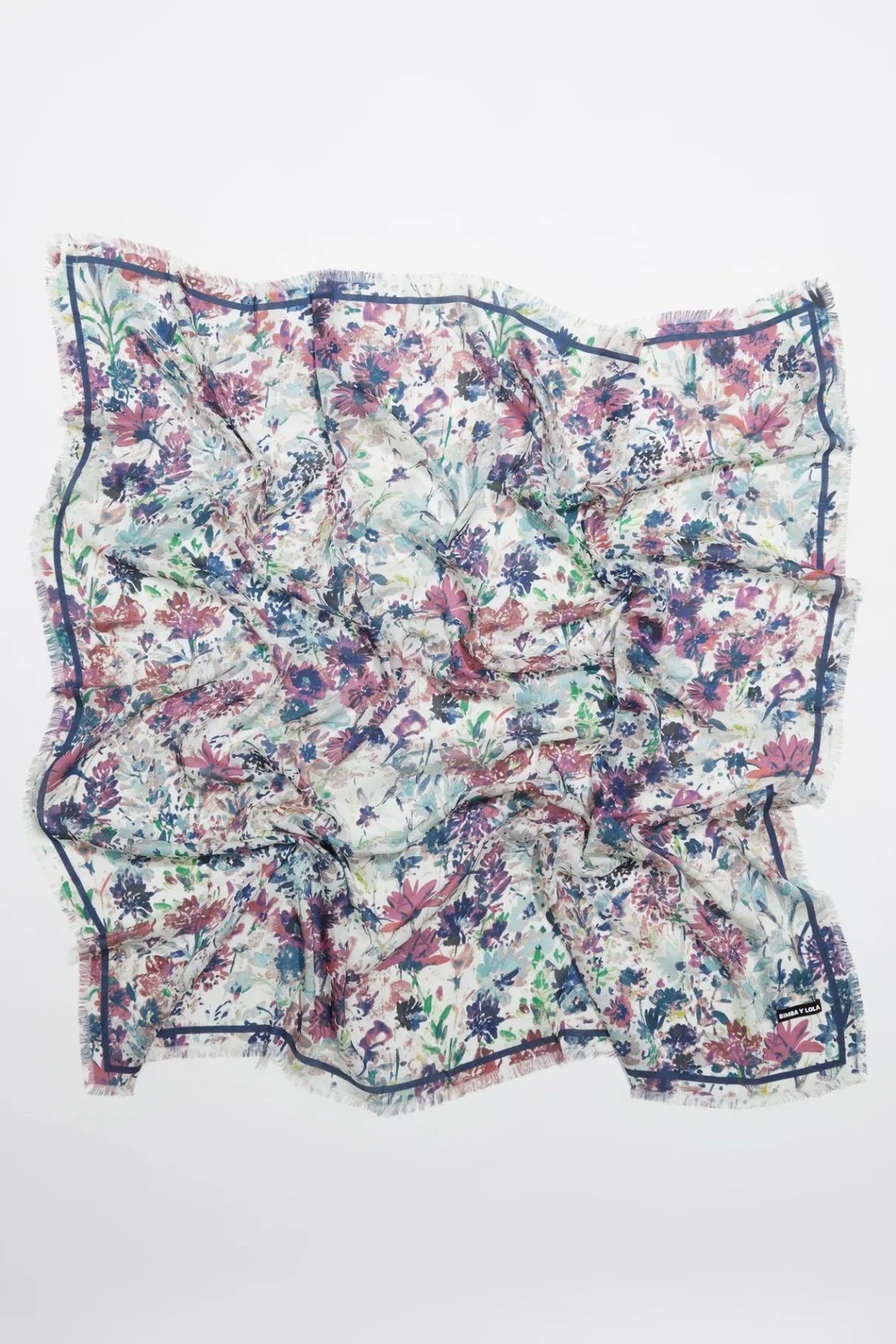 Mujer BIMBA Y LOLA Pañuelos<Chal Flores Acuarela Blanco Roto