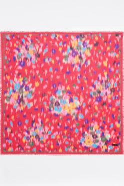 Mujer BIMBA Y LOLA Pañuelos<Chal Flores Difuminadas En Grupos Fresa