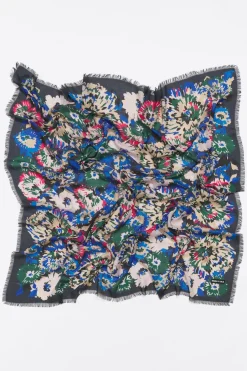 Mujer BIMBA Y LOLA Pañuelos<Chal Flores Rotulador Fondo Navy