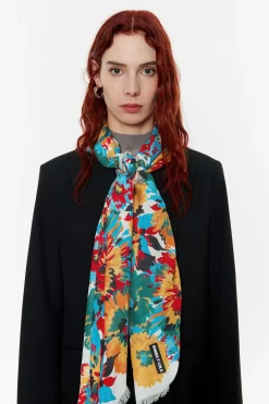 Mujer BIMBA Y LOLA Pañuelos<Chal Flores Rotulador Fondo Blanco